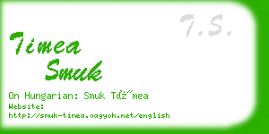 timea smuk business card